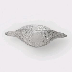 McKee Innovation EAPG Cut Crystal Fruit Bowl Floral Nearcut Pattern Antique